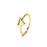 Women Gold Plated Rings Heart Triangle Pear Shape Rings Silver Ring