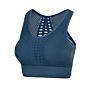 Women Padded Tank Top Bra Dry Fast High Impact Gymnastic Sweat Yoga Seamless Mesh Pattern Sports Bra