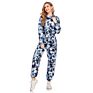 Women's 2 Piece Tie Dye Sweatsuit Outfits Lounge Pajamas Set Long Sleeve Jogger Loungewear Set