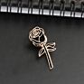 Women's Feminist Motivational Female Pin Red Rose Flower Girl Power Enamel Lapel Pin