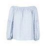 Women's Lantern Long Sleeve off the Shoulder Swiss Dot Casual Tops Loose Blouses