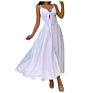 Women's Polyester Skirt Dress V-Neck Dress Printed Stitching Strap for Femme Mujer Female