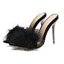 Women's Sandal Slippers Peep-Toe Women's Slippers Shoes Womens Slippers Fluffy