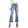 Women's Temperament Casual Jeans High Waist Stretch Micro Flared Jeans