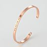 Word "It Is Well with My Soul " Stainless Steel C Shape Bracelet