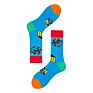 Xianghui Men's and Women's Socks Colorful Happy Socks Rubik's Cube Guitar and Cat Pattern