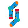 Xianghui Men's and Women's Socks Colorful Happy Socks Rubik's Cube Guitar and Cat Pattern