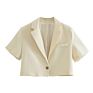 Xz429 Spring Women's Breasted Suit Solid Color Casual Wear Blazer Traje 6