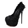 Zapatos De Pole Dance Silk Upper 16Cm Super Height Platform Women Stripper Red Bottom Heels
