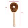 Zero Waste & Biodegradable Natural Fiber Kitchen Brushes Wood and Coconut Bristle Bottle Brush