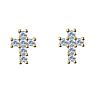 0.264Ct Vvs Moissanite Earrings Screw Back Cross 925 Moissanite Earrings