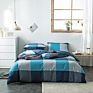 100% Cotton Nude Bedding Sets Bedsheets Fitted Bed Sheet Microfiber Antistatic Fabric Plaid Bed Sheet
