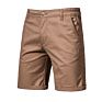 100% Cotton Shorts Men Solid Color Casual Short Mens Track Pants Jogger Knee-Length Shorts for Mens