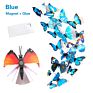 12Pcs One Pack 10 Colors Pvc Butterflies 3D Wall Sticker Home Decorations Refrigerator Decoration Wall Sticker Butterfly