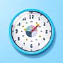 14 Inch Kids Colorful Cartoon Plastic Wall Clock for Educational Learning Time
