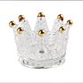 1Pcs Glass Crown Candlestick Embossed Ring Beauty Tray Put Cosmetic Shelf Jewelry Storage Box