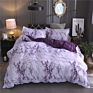 24 Hours Luxury King Size Polyester Gray Marble Bedding Duvet Cover Sets