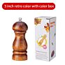 2 Size of Retro and Wood Colors Pepper Mill 5/8 Inch Salt and Pepper Grinder Set