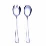 2Pcs Wholesales Creative Gold Stainless Steel Unique Serving Spoon Fork Scoop Salad Tableware Sets