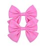 2Pcs/Pair 24 Colors Vintage Linen Fabric Bow Hair Clip Korean Headwear Ponytail Clip Simple Fabric Girl Hair Bows