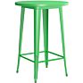 30" round Black Outdoor Bar Height Table