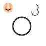 316L Surgical Steel Septum Nose Piercing Helix Cartilage Rook Hoop Earring Hinged Clicker Segment Nose Ring Body Jewelry