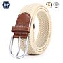 3517 Colorful Elastic Stretch Braided Leisure Belts with Metal Buckle Material for Mens