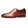 37-48 Big Size Men's Derby Brown Oxford Shoe Square Toe Business Lace up Wedding Dress Shoe 317