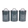 3Pcs Vintage Tea Coffee Sugar Galvanized Metal Kitchen Canisters Sets with Lids