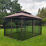 3X4Mdouble Square Tops with Mosquito Netting Outdoor Garden Gazebo Tent