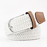 42 Colors Men Women Casual Knitted Pin Buckle Belt Woven Canvas Elastic Expandable Braided Stretch Belts Plain Webbing Strap