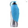 600Ml Stainless Steel Metal Travel Portable Pet Dog Water Bottle, Multifunction Water Bottles for Dog Walking