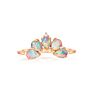 925 Sterling Silver Ring Stackable Artificial Opal Crown Rings Designs