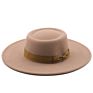 9Cm Wide Brim Bowknot Bowler Hat Ladies Elegant Retro Style British Woolen Jazz Hat Autumn Solid Color Panama Hat