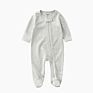 / Infant Toddler Boys Girls Clothes Private Label Long Sleeve 100% Cotton Zipper Pajamas Baby Footed Romper