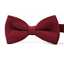 Adjustable Burgundy Men Knitted Bowtie Solid Color Knit Polyester Bow Tie Shirt