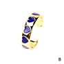 Adjustable Gold Plated Colorful Enameled Heart Open Rings Candy Color Enamel Love Heart Finger Rings
