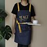 Adjustable Hotel Household Restaurant Bistro Kitchen Apron Denim Bbq Apron Blue Jean Fabric Apron