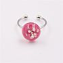 Adjustable Size Brass Acrylic Ring Handmade Craft Latest Real Dried Flower Resin Engagement Rings