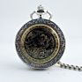 Antique Bronze Dragon Pattern Design Pocket Watch Necklace Pendant Quartz Fob Watch Pocket Watch (Kwt2200)