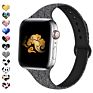 Apple Watch Band by Silicone Fadeless Printing Floral Leopard Watch Band