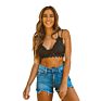 Arravials Women Crochet Tank Camisole Lace Vest Blouse Bralette Bra Crop Top