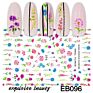 Arrivals Korea Nail Art Embossed Adhesive Non-Toxic Decorative Flower 3D Nail Sticker