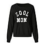 Autumn and Loose Oversized Long Sleeves Women's Hoodies Letter Pattern Printed Crewneck Sweatshirt