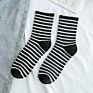 Autumn and Socks Women's Classic Stripe Tube Socks Japanese Department College Wind Breathable Cotton Socks