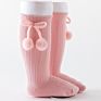 Autumn Children's Knee High Socks Baby Girls Cute Ball Decoration Tube Socks Little Girls Pom Deco Double Needle