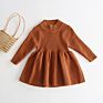 Autumn Girls Solid Knitted Sweater Baby Girls Dresses for Party Wedding Baby Girl Knit Clothes Sell