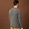 Autumn Height Solid Color Knitted Close-Fitting Men's round Neck Long Sleeve Sweater