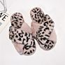 Autumn House Shoes Women Home Leopard Slippers Warm Faux Fur Ladies Cross Soft Plush Furry Female Open Toe Shoes