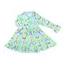 Autumn Matching 0-16 -Made Baby Girl Dress Small Fresh Print Home Dress Square Collar Nightdress